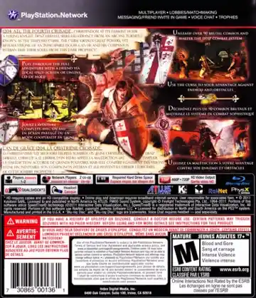 Cursed Crusade, The (USA) box cover back